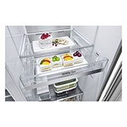 LG Side-by-Side Kühlschrank mit InstaView Door-in-Door® (E, 635L, 179cm hoch) mit Eis-, Crushed Ice- und Wasserspender & internem Wassertank | GSXV91BSAE , GSXV91BSAE